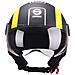 Casco Demi-jet Per Moto Nero E Giallo Con Calotta In Abs Taglia S - Foto miniatura 2
