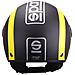 Casco Demi-jet Per Moto Nero E Giallo Con Calotta In Abs Taglia S - Foto miniatura 3