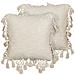 Set Di 2 Cuscini Olearia Cotone 45 X 45 Cm Beige Tinta Unita - Foto miniatura 4