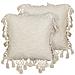 Set Di 2 Cuscini Olearia Cotone 45 X 45 Cm Beige Tinta Unita - Foto miniatura 9