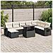 Set Divani Da Giardino 9 Pz Con Cuscini Nero In Polyrattan - Foto miniatura 6