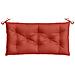 Cuscino Panca Giardino Rosso Mélange 100x50x7 Cm Tessuto - Foto miniatura 3