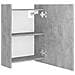 Lusso Casadino -  Mobile Bagno Specchio Grigio Cemento 62,5x20,5x64cm Multistrato - Foto miniatura 7