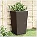 Fioriere Da Giardino 4 Pz Marrone 32,5x32,5x57 Cm In Pp - Foto miniatura 8