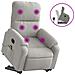 Lusso Casadino -  Poltrona A Rialzo Massaggi Reclinante Grigio Chiaro Microfibra - Foto miniatura 1