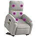 Lusso Casadino -  Poltrona A Rialzo Massaggi Reclinante Grigio Chiaro Microfibra - Foto miniatura 2