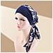 Elegante Cappello A Sciarpa Con Visiera Larga Elastica - Design Floreale - Foto miniatura 2