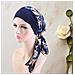 Elegante Cappello A Sciarpa Con Visiera Larga Elastica - Design Floreale - Foto miniatura 3