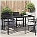Tavolo da Pranzo da Giardino Nero 150x90x75 cm Polyrattan - Foto miniatura 2