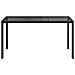 Tavolo da Pranzo da Giardino Nero 150x90x75 cm Polyrattan - Foto miniatura 3