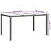 Tavolo da Pranzo da Giardino Nero 150x90x75 cm Polyrattan - Foto miniatura 7