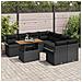 Set da Giardino 9 Pezzi con Cuscini Nero Rattan Poliacetato - Foto miniatura 3