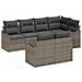 Set di Divani da Giardino 7 Pezzi con Cuscini Grigio Polyrattan, Divano da Giardino 2 Posti con Contenitore e Cuscini Grigio Polyrattan - Foto miniatura 1