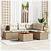 Set di Divani da Giardino da 5 Pezzi con Cuscini Beige Polirattan Acacia - Foto miniatura 2