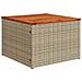 Set di Divani da Giardino da 5 Pezzi con Cuscini Beige Polirattan Acacia - Foto miniatura 6