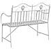 Panchina Bianca Metallo 103.5 x 59 x 89 cm Durevole - Foto miniatura 6