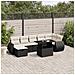Set Divani da Giardino con Cuscini 8 pz Nero in Polyrattan - Foto miniatura 2