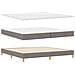 Letto a Box Spring con Materasso Tortora 200x200 cm Tessuto - Foto miniatura 1