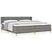 Letto a Box Spring con Materasso Tortora 200x200 cm Tessuto - Foto miniatura 3