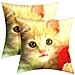 Set Di 2 Copricuscini 40x40 Cm Kitten Pelote Design - Foto miniatura 4