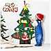 Albero Di Natale Con Ornamenti Rimovibili In Feltro Decorazione Natalizia Fai Da Te - Foto miniatura 3