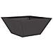 Vaso a Ciotola da Giardino Nero 35 x 35 x 15 cm Acciaio - Foto miniatura 1