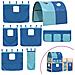 Letto a Soppalco con Tunnel Bambini Blu 90x190cm Massello Pino - Foto miniatura 7