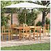 Set da Pranzo per Giardino 7 pcs Marrone Legno massello di teak - Foto miniatura 2