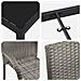 Set da Pranzo per Giardino 3 pcs Grigio Poly Rattan - Foto miniatura 9