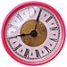 Inserto Orologio Al Quarzo Hr1688 Con Cornice Rosa E Numeri Romani Neri Gold - Foto miniatura 2