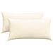 Cuscini da Divano 2 pcs Crema 80 x 40 cm Tessuto in Cords - Foto miniatura 1