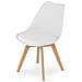Sedia RIKX bianca con cuscino e gambe in legno x1 - Foto miniatura 6