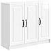 Credenza Bianco Lucido 89 x 34,5 x 77 cm Legno ingegnerizzato - Foto miniatura 1