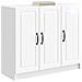 Credenza Bianco Lucido 89 x 34,5 x 77 cm Legno ingegnerizzato - Foto miniatura 2