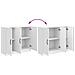 Credenza Bianco Lucido 89 x 34,5 x 77 cm Legno ingegnerizzato - Foto miniatura 9