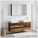 Set di mobili per il bagno 4 pcs Legno antico - Foto miniatura 4