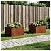 Vaso da giardino 2 pz Ruggine 60 x 60 x 40 cm Acciaio Corten - Foto miniatura 2