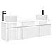 Set di Armadi da Bagno 3 pz Bianco Lucido 49 x 44,5 x 66 cm - Foto miniatura 1