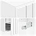 Set di Armadi da Bagno 3 pz Bianco Lucido 49 x 44,5 x 66 cm - Foto miniatura 8