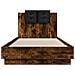 Struttura letto con testata Rovere Fumo 80 x 200 cm - Foto miniatura 4