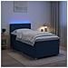 Letto box spring con materasso Blu 90 x 200 cm Tessuto - Foto miniatura 4