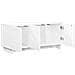 Supporto TV 90 x 34.5 x 40 cm Bianco Legno ingegnerizzato - Foto miniatura 3