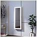 Specchiera Armadio Portagioielli Da Parete In Legno Mdf, Bianco, 37x9.5x112cm - Foto miniatura 4
