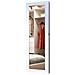 Specchiera Armadio Portagioielli Da Parete In Legno Mdf, Bianco, 37x9.5x112cm - Foto miniatura 1