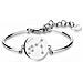 Bracciale Donna In Acciaio Bianco Con Swarovski Elements, Linea Chakra, Diam. Cm 6, 5.0 Grammi - Foto miniatura 1