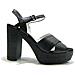Georgia Scarpe Donna Sandali Tacco Alto Incrocio Nero - 38 Nero - Foto miniatura 1