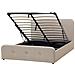 Letto Matrimoniale In Tessuto Beige Con Contenitore 140 X 200 Cm Rennes - Foto miniatura 21