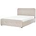 Letto Matrimoniale In Tessuto Beige Con Contenitore 140 X 200 Cm Rennes - Foto miniatura 29