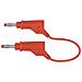Puntali Di Sicurezza [ spina A Banana 4 Mm - Spina A Banana 4 Mm] 1 M Rosso - Foto miniatura 1
