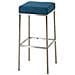 Sgabello in acciaio inox MONTREAL B85 con fodera in stoffa, con 4 gambe, fino a 7colori a scelta, altezza della seduta 80 cm blu Telaio in acciaio inox - Foto miniatura 1
